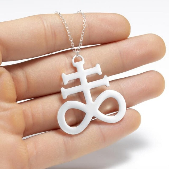 Large Talisman Baphomet Stainless Steel Satan Necklace Pendant for Men Satanic Jewerly Pentagram Charm Lucifer Patch collares