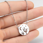 Large Talisman Baphomet Stainless Steel Satan Necklace Pendant for Men Satanic Jewerly Pentagram Charm Lucifer Patch collares