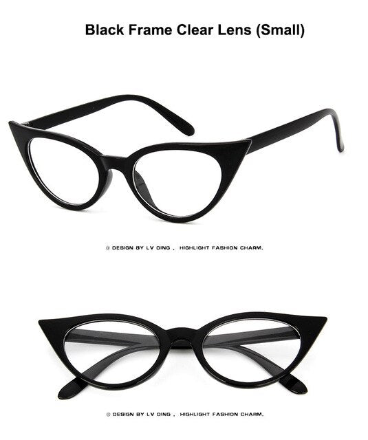 LongKeeper New Cat Eye Glasses Frame Women Brand Designer Optical Eyeglasses Ladies Fashion Retro Clear Glasses