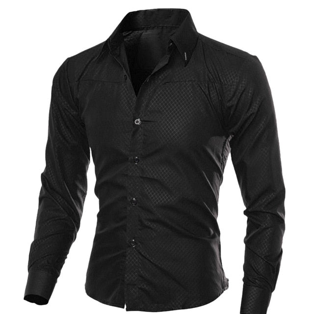 NIBESSER 5XL Formal men's shirt Brand-clothing Cotton Slim Male Plus Size Dress Shirts Men Long Sleeve Soft Solid Men's Shirts