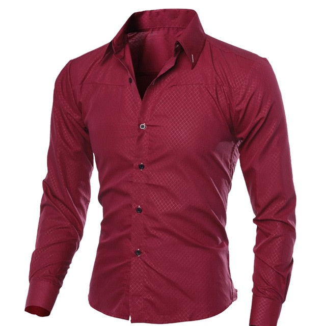 NIBESSER 5XL Formal men's shirt Brand-clothing Cotton Slim Male Plus Size Dress Shirts Men Long Sleeve Soft Solid Men's Shirts