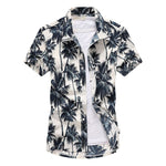 Mens Printed Hawaiian Beach Shirt Summer Short Sleeve 5XL Fast Drying Floral Shirts Male Holiday Vacation Clothing Chemise Homme
