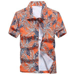 Mens Printed Hawaiian Beach Shirt Summer Short Sleeve 5XL Fast Drying Floral Shirts Male Holiday Vacation Clothing Chemise Homme
