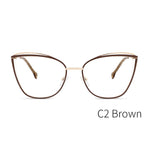KANSEPT Metal Glasses Frame Women Cat Eye Myopia Computer Eyeglasses Frame 2020 Lady Stylish Eyewear High Quality MS3535