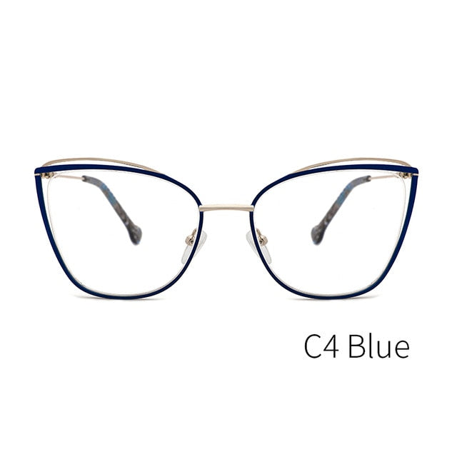 KANSEPT Metal Glasses Frame Women Cat Eye Myopia Computer Eyeglasses Frame 2020 Lady Stylish Eyewear High Quality MS3535