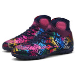 New High Ankle Soccer Shoes Men Breathable Outdoor High-top Football Boots Turf Soccer Cleats Kids AG Women Soft Football Shoes