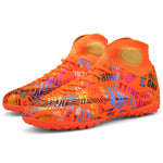 New High Ankle Soccer Shoes Men Breathable Outdoor High-top Football Boots Turf Soccer Cleats Kids AG Women Soft Football Shoes