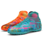 New High Ankle Soccer Shoes Men Breathable Outdoor High-top Football Boots Turf Soccer Cleats Kids AG Women Soft Football Shoes