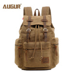 AUGUR New fashion men's backpack vintage canvas backpack school bag men's travel bags large capacity travel laptop backpack bag