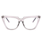 UVLAIK Lady Cat Eye Anti Blue Light Glasses Frames Women Oversized Frame Brand Designer Optical EyeGlasses Transparent Eyewear