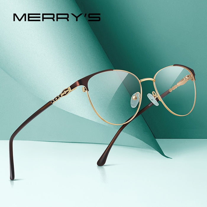 MERRYS DESIGN Women Fashion Trending Cat Eye Glasses Full Frame Ladies Myopia Eyewear Prescription Optical Eyeglasses S2028