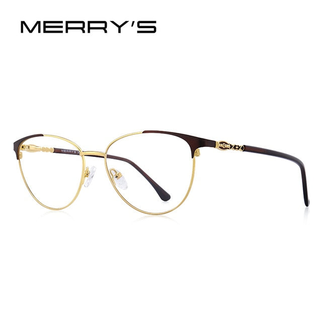 MERRYS DESIGN Women Fashion Trending Cat Eye Glasses Full Frame Ladies Myopia Eyewear Prescription Optical Eyeglasses S2028