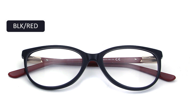 ESNBIE High Quality Ladies Cats Eye Glasses Frames Retro Acetate Women Fashionable Spectacle Frames Full Rim Eyeglasses