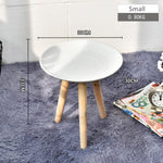 Cutelife Creative Round Nordic Wood Coffee Table Storage Tea Fruit Service Plate Tray Bed Home table Living Room Table Sofa Side
