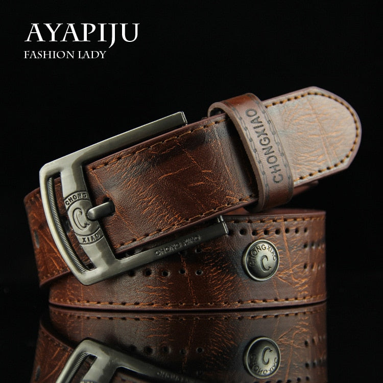 Men's Pin Buckle rivet Stud Retro Belt punk style Teenage students jeans waistband p70 causal fashion