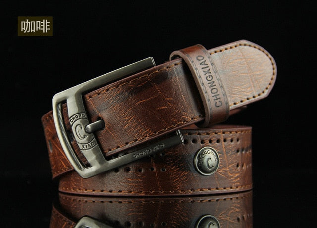 Men's Pin Buckle rivet Stud Retro Belt punk style Teenage students jeans waistband p70 causal fashion