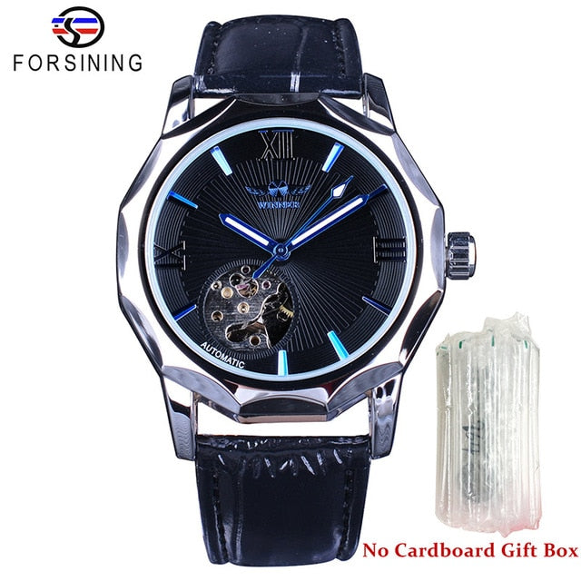 Jaragar 2020 Blue Glass Aviator Series Military True Men Sport Automatic Wrist Watch Top Brand Luxury Mechanical Male Clock Hour