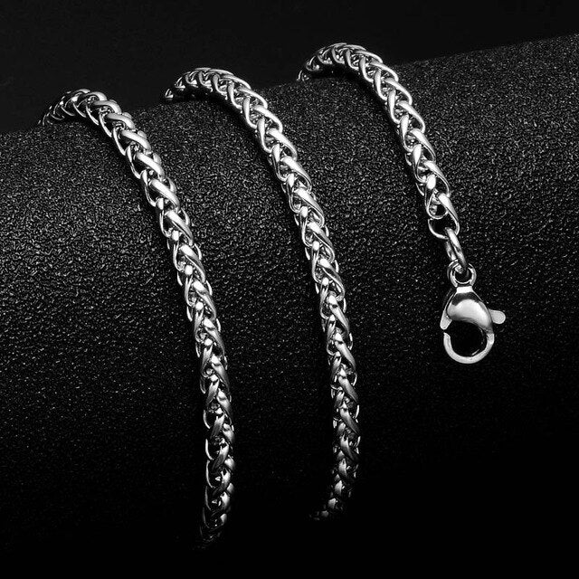HIP 24inches Gold   Color Stainless Steel Cuban Link Chain Necklace For Men Jewerly Snake/Box/Hanging/Curb/Flat/Twist Chain
