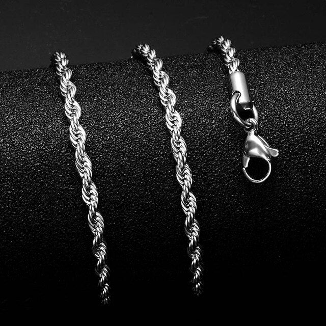 HIP 24inches Gold   Color Stainless Steel Cuban Link Chain Necklace For Men Jewerly Snake/Box/Hanging/Curb/Flat/Twist Chain