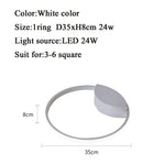 Led Ceiling lamp For Living Room Bedroom Study Room Home Deco AC85-265V Modern White/Coffee surface mounted Ceiling Lamp