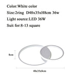 Led Ceiling lamp For Living Room Bedroom Study Room Home Deco AC85-265V Modern White/Coffee surface mounted Ceiling Lamp