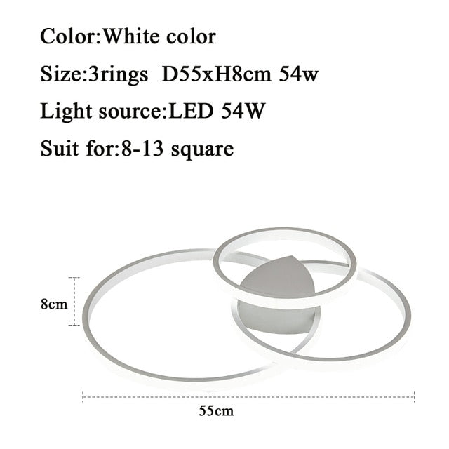 Led Ceiling lamp For Living Room Bedroom Study Room Home Deco AC85-265V Modern White/Coffee surface mounted Ceiling Lamp