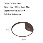Led Ceiling lamp For Living Room Bedroom Study Room Home Deco AC85-265V Modern White/Coffee surface mounted Ceiling Lamp