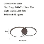 Led Ceiling lamp For Living Room Bedroom Study Room Home Deco AC85-265V Modern White/Coffee surface mounted Ceiling Lamp
