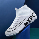 MWY Soccer Shoes For Men Football Boots Kids High Ankle Soccer Cleats Waterproof Sport Sneakers Futsal Shoes Zapatillas Hombre