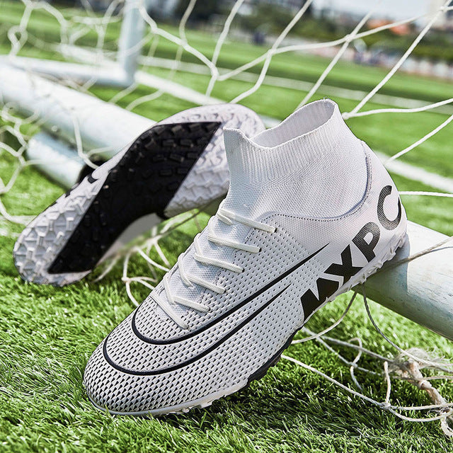 MWY Soccer Shoes For Men Football Boots Kids High Ankle Soccer Cleats Waterproof Sport Sneakers Futsal Shoes Zapatillas Hombre
