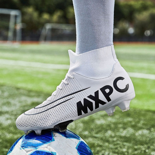 MWY Soccer Shoes For Men Football Boots Kids High Ankle Soccer Cleats Waterproof Sport Sneakers Futsal Shoes Zapatillas Hombre
