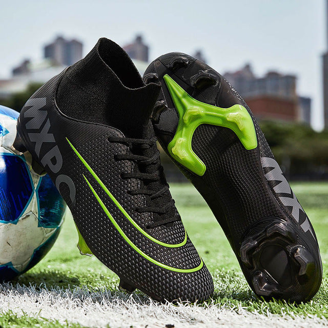 MWY Soccer Shoes For Men Football Boots Kids High Ankle Soccer Cleats Waterproof Sport Sneakers Futsal Shoes Zapatillas Hombre
