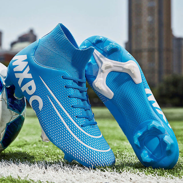 MWY Soccer Shoes For Men Football Boots Kids High Ankle Soccer Cleats Waterproof Sport Sneakers Futsal Shoes Zapatillas Hombre