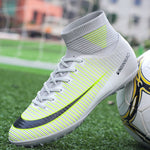 MWY Soccer Shoes For Men Football Boots Kids High Ankle Soccer Cleats Waterproof Sport Sneakers Futsal Shoes Zapatillas Hombre