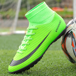 MWY Soccer Shoes For Men Football Boots Kids High Ankle Soccer Cleats Waterproof Sport Sneakers Futsal Shoes Zapatillas Hombre