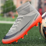 MWY Soccer Shoes For Men Football Boots Kids High Ankle Soccer Cleats Waterproof Sport Sneakers Futsal Shoes Zapatillas Hombre