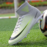 MWY Soccer Shoes For Men Football Boots Kids High Ankle Soccer Cleats Waterproof Sport Sneakers Futsal Shoes Zapatillas Hombre