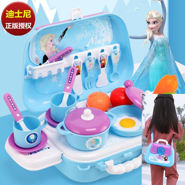 Disney girls  princess  frozen Dressing makeup toy set kids Beauty  toys Children's simulation dressing table Fashion Toys