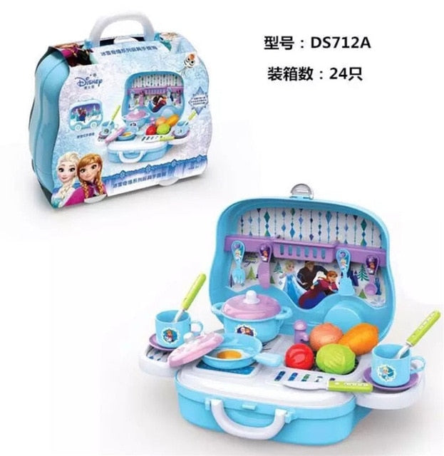 Disney girls  princess  frozen Dressing makeup toy set kids Beauty  toys Children's simulation dressing table Fashion Toys