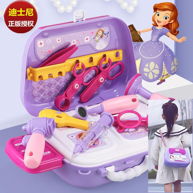 Disney girls  princess  frozen Dressing makeup toy set kids Beauty  toys Children's simulation dressing table Fashion Toys