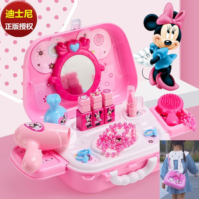 Disney girls  princess  frozen Dressing makeup toy set kids Beauty  toys Children's simulation dressing table Fashion Toys