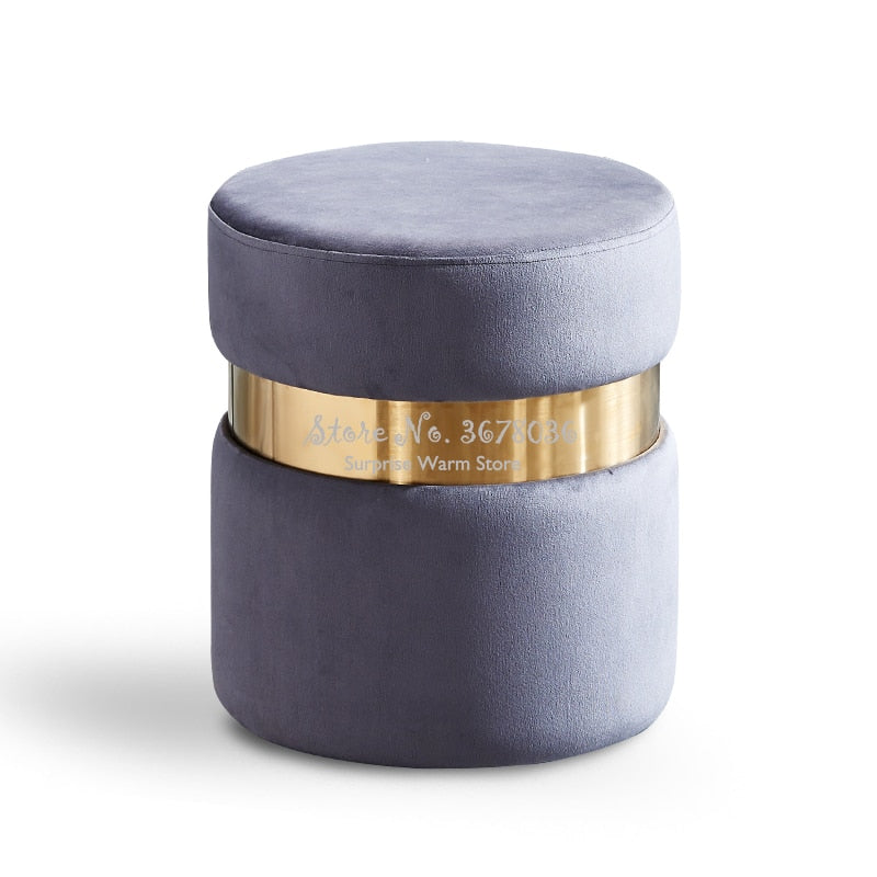 Cheap Soft Velvet Sofa Ottoman Make up Stool Living Room Creative Fashion Dresser Stools Shoes Change Bench Chairs