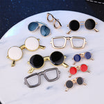 Enamel Oil Glasses Sunglasses Pins And Brooches Men's Suit Dress Shirt Collar Pins Mens Clothing Accessories
