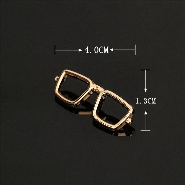 Enamel Oil Glasses Sunglasses Pins And Brooches Men's Suit Dress Shirt Collar Pins Mens Clothing Accessories