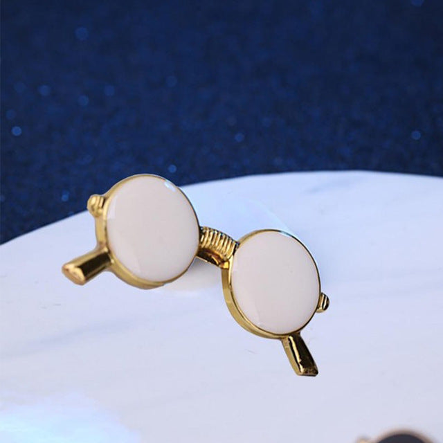 Enamel Oil Glasses Sunglasses Pins And Brooches Men's Suit Dress Shirt Collar Pins Mens Clothing Accessories