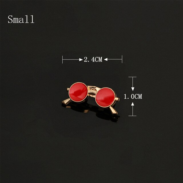 Enamel Oil Glasses Sunglasses Pins And Brooches Men's Suit Dress Shirt Collar Pins Mens Clothing Accessories