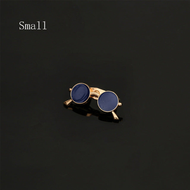 Enamel Oil Glasses Sunglasses Pins And Brooches Men's Suit Dress Shirt Collar Pins Mens Clothing Accessories