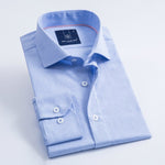 Men's Slim Fit Pinstripe Shirt Fashion Long Sleeve High Quality Men Clothing Soft Comfortable Wedding Formal Business Office