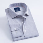 Men's Slim Fit Pinstripe Shirt Fashion Long Sleeve High Quality Men Clothing Soft Comfortable Wedding Formal Business Office