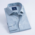 Men's Slim Fit Pinstripe Shirt Fashion Long Sleeve High Quality Men Clothing Soft Comfortable Wedding Formal Business Office